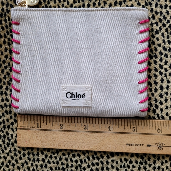 Chloé White and Pink Cosmetic Bag - Picture 3 of 5